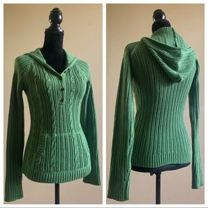 Delia*s Green Sweater Hoodie sz XL